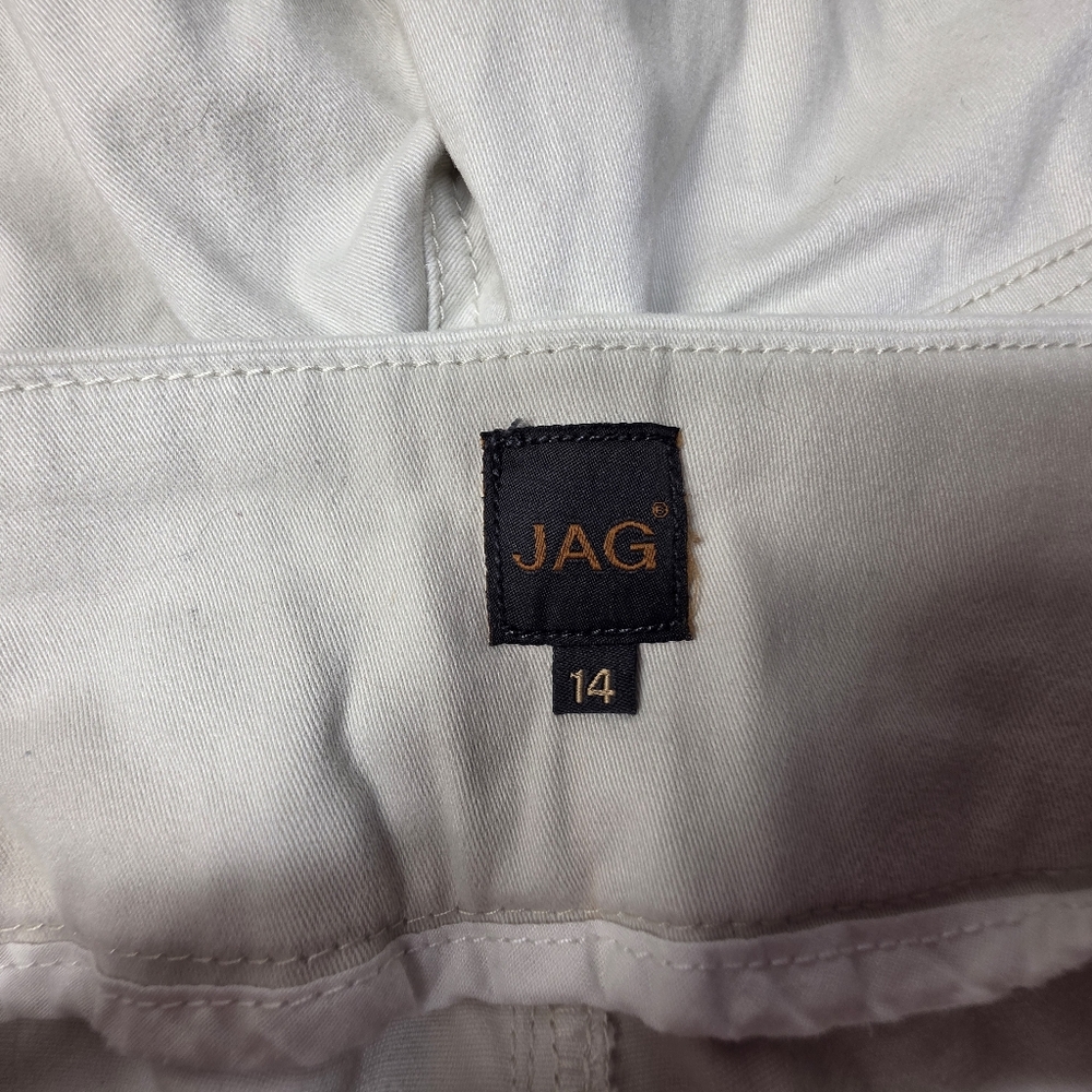 Jag Jeans Womens Size 14 Pull On High-Rise Stretch Lt Khaki Cropped Pants - Picture 4 of 10